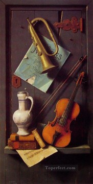 静物 Painting - 古いモデル ウィリアム ハーネットの静物画